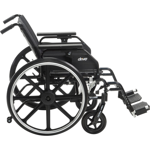 Drive Medical PLA422FBUARAD-SF Viper Plus GT Wheelchair with Universal Armrests, Swing-Away Footrests, 22" Seat